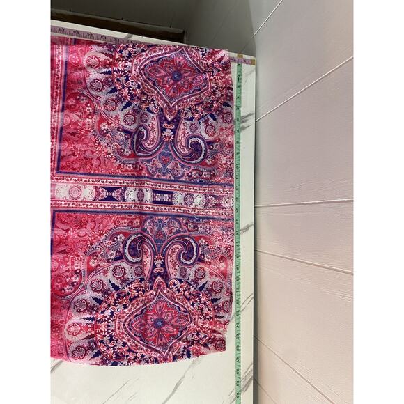 Catherine’s Pink Blouse Geometric Print Gem Fairy Spring Summer Popover 2X - Picture 8 of 8